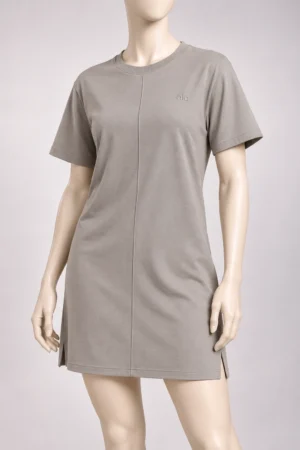 Alo Women's Cotton Essentials Short-Sleeve T-Shirt Dress - Image 3