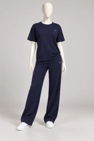Women’s Relaxed T-Shirt & Wide-Leg Pants Set – Taupe - Image 11