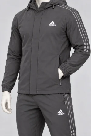 Graphite Adidas tracksuit - Image 6