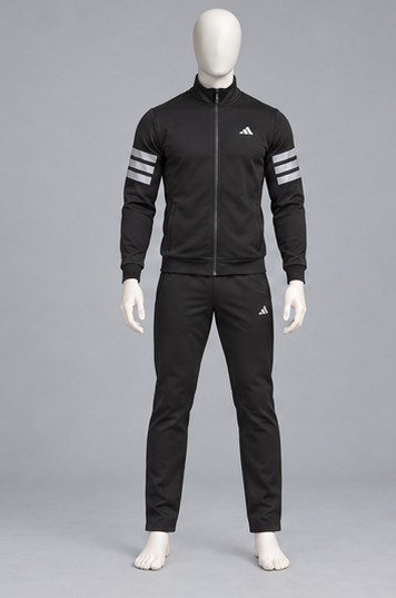 Black Adidas Tracksuit — 360°